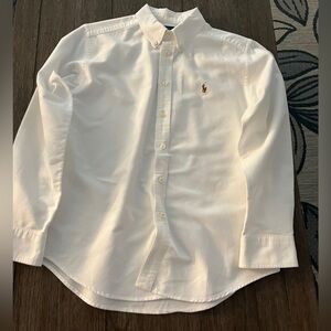 Ralph Lauren Boys White Button-Down Oxford Shirt